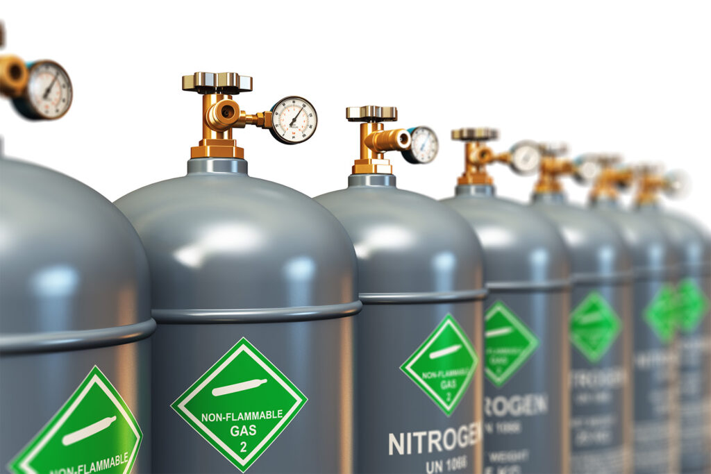 Nitrogen gas cylinder