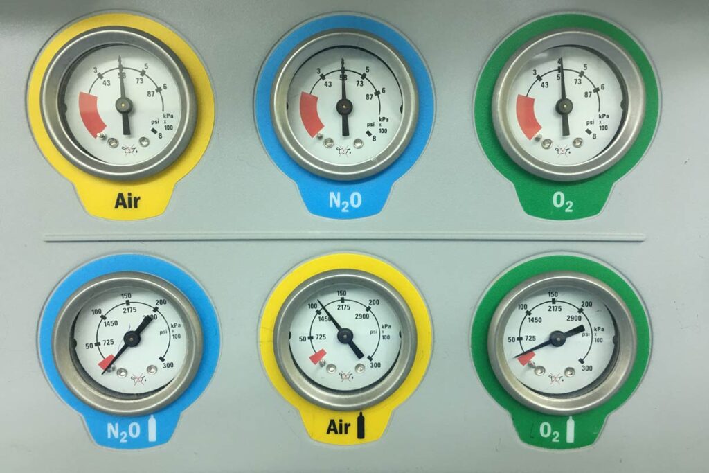 Department of medical gas use in hospitals